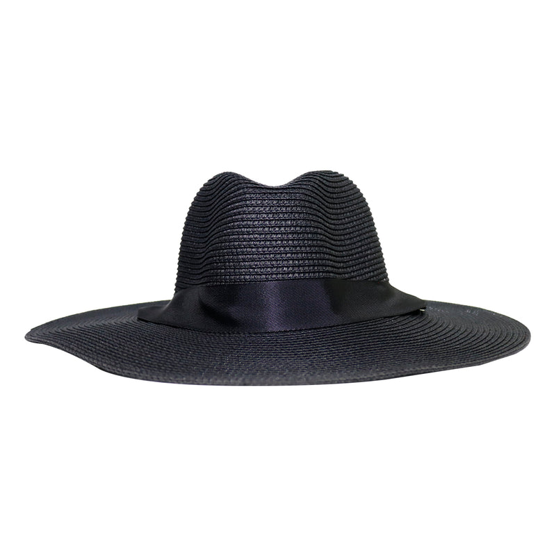 Sombrero de Playa de 20 cm con orificios y listón color Negro LoQuiero