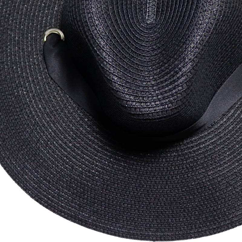 Sombrero de Playa de 20 cm con orificios y listón color Negro LoQuiero