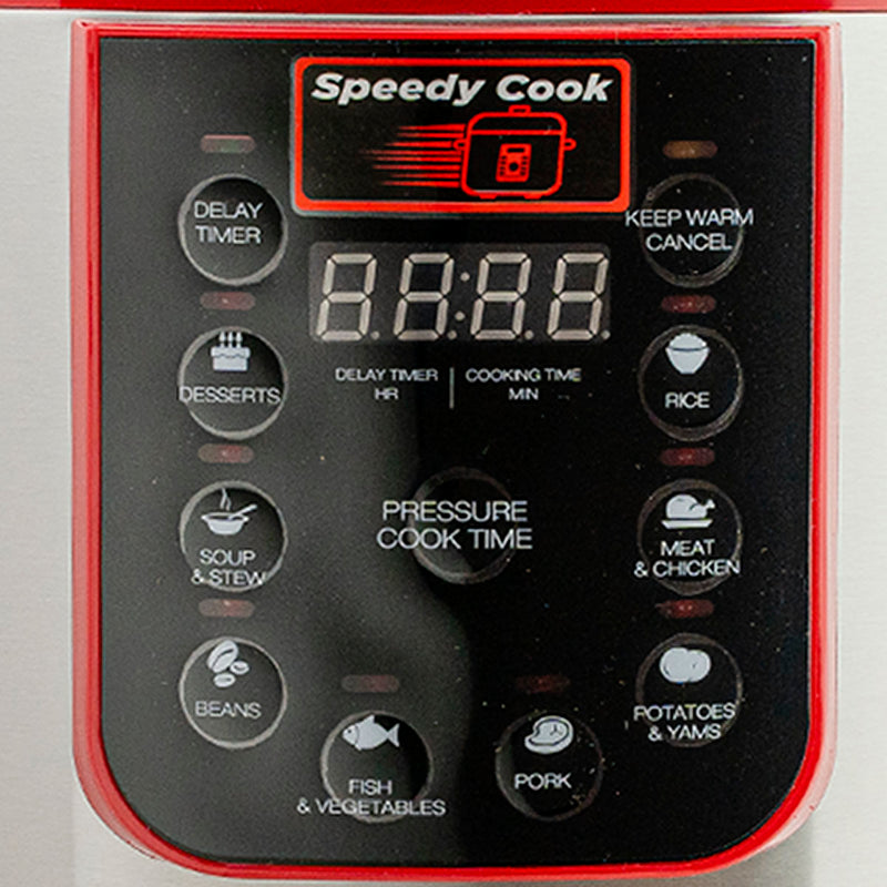 Speedy Cook Olla De Presion Electrica Multifuncional 6 en 1 9.7 Litros Rojo (Open Box)