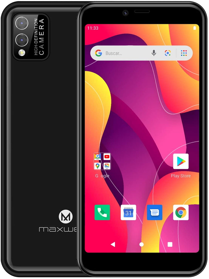 Maxwest Celular 5 Pulgadas NITRO55Q 16 Gb Android 10 Go Edition Procesador Quad Core Dual 4G SIM DesbloqueadO
