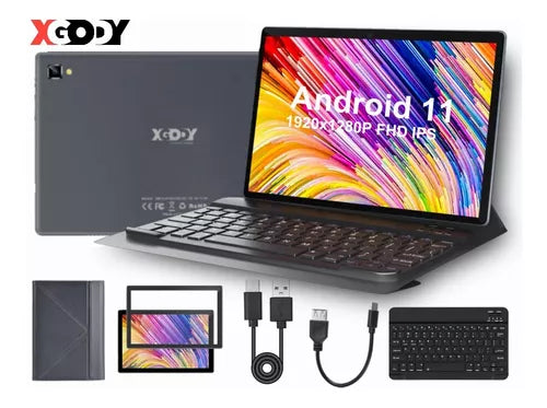 XGODY Tablet HD 10.1 Pulgadas 64GB +4GB Memoria RAM Teclado Bluetooth